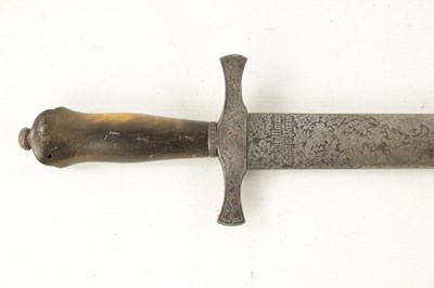 Lot 810 - A LARGE 19TH CENTURY FRENCH HUNTING DAGGER SIGNED LE PAGE-MOUTIER