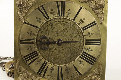 Lot 1216 - WALTER ARCHER. AN EARLY 18TH CENTURY 30HR HOOK AND SPIKE WALL CLOCK