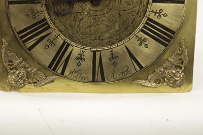 Lot 1216 - WALTER ARCHER. AN EARLY 18TH CENTURY 30HR HOOK AND SPIKE WALL CLOCK