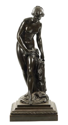 Lot 982 - AFTER ETIENNE-MAURICE FALCONET. A LARGE LATE 19TH CENTURY PATINATED BRONZE SCULPTURE