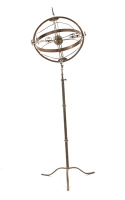 Lot 963 - A 20TH CENTURY BRASS ADJUSTABLE ORRERY