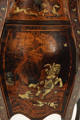 Lot 1384 - AN EARLY 18TH CENTURY ITALIAN MARQUETRY AND BONE INLAID COMMODE OF SMALL SIZE