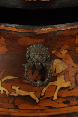 Lot 1384 - AN EARLY 18TH CENTURY ITALIAN MARQUETRY AND BONE INLAID COMMODE OF SMALL SIZE