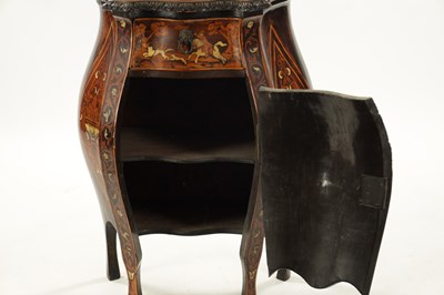 Lot 1384 - AN EARLY 18TH CENTURY ITALIAN MARQUETRY AND BONE INLAID COMMODE OF SMALL SIZE