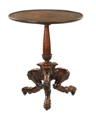 Lot 1448 - A RARE 18TH CENTURY WALNUT TRIPOD TABLE