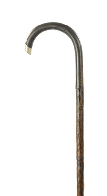 Lot 758 - A 19TH CENTURY LEATHER COVERED SWORD STICK