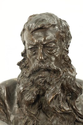 Lot 934 - VINCENZO GEMITO (1852-1929). A LATE 19TH CENTURY PATINATED BRONZE BUST