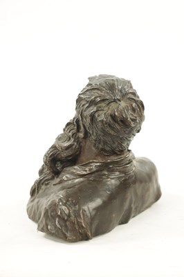 Lot 934 - VINCENZO GEMITO (1852-1929). A LATE 19TH CENTURY PATINATED BRONZE BUST