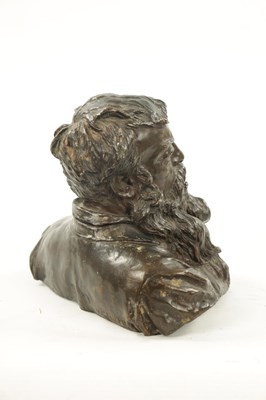 Lot 934 - VINCENZO GEMITO (1852-1929). A LATE 19TH CENTURY PATINATED BRONZE BUST
