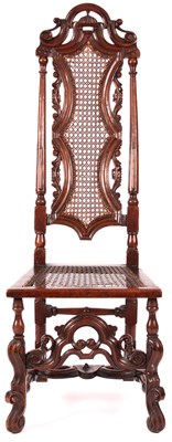 Lot 687 - A Charles II Bergere Walnut SIDE CHAIR with...