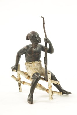 Lot 932 - ATT. FRANZE BERGMAN. AN EARLY 20TH CENTURY COLD-PAINTED BRONZE SCULPTURE