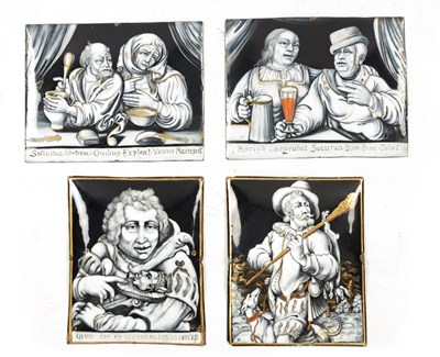 Lot 937 - A COLLECTION OF FOUR 18TH CENTURY LIMOGES ENAMEL PANELS