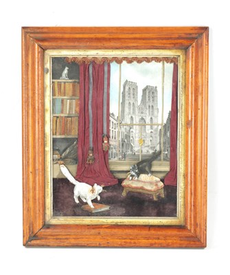 Lot 945 - A RARE REGENCY 3D PICTURE DEPICTING AN INTERIOR SCENE