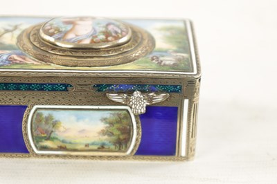 Lot 621 - A LATE 19TH CENTURY SWISS SILVER AND ENAMEL SINGING AUTOMATON BIRD BOX