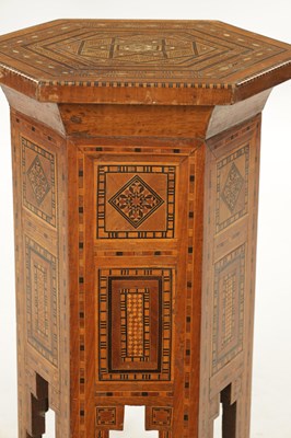 Lot 494 - A 19TH CENTURY EASTERN OTTOMAN STYLE INLAID OCCASIONAL TABLE