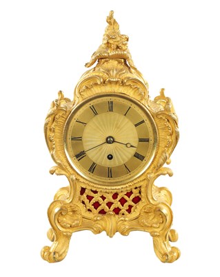 Lot 1336 - GANTHONY, CHEAPSIDE. AN ENGLISH REGENCY ORMOLU FUSEE MANTEL CLOCK