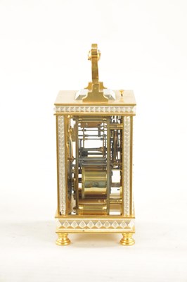 Lot 1229 - A LATE 19TH CENTURY GILT BRASS AND SILVERED REPEATING CARRIAGE CLOCK