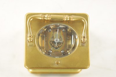 Lot 1256 - A LATE 19TH CENTURY FRENCH BRASS CASED GRAND SONNERIE CARRIAGE CLOCK