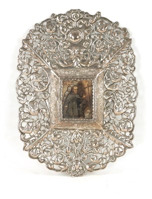 Lot 726 - AN EARLY 18TH CENTURY SOUTH AMERICAN SILVER FRAME