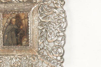 Lot 726 - AN EARLY 18TH CENTURY SOUTH AMERICAN SILVER FRAME