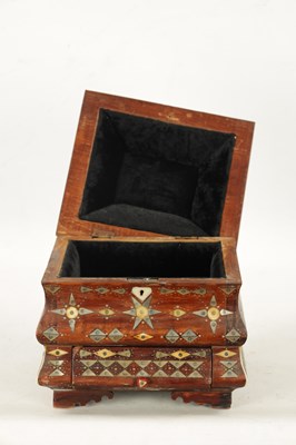 Lot 1088 - A 19TH CENTURY SOUTH AMERICAN INLAID WORK BOX