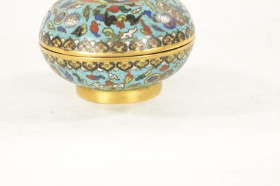 Lot 492 - A 19TH CENTURY CHINESE CLOISONNE ENAMEL LIDDED BOX