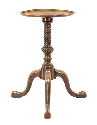 Lot 1449 - A GEORGE III MAHOGANY CANDLE STAND