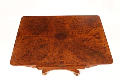 Lot 1377 - A REGENCY BURR ELM WORKBOX