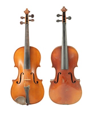 Lot 1110 - AN OLD FRENCH VIOLIN LABELLED MEDIO FINO