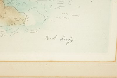 Lot 1040 - AN ORIGINAL ETCHING PRINTED IN COLOURS BY RAOUL DUFY