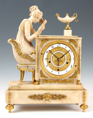 Lot 644 - A LOUIS XVI FRENCH GRAND SONNERIE WHITE MARBLE...