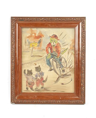 Lot 1126 - A LATE 19TH CENTURY COMICAL WATERCOLOUR AND PENCIL DRAWING