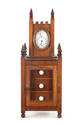 Lot 1330 - AN EDWARDIAN SKIPPER'S ADVERTISING CLOCK / CIGARETTE CABINET