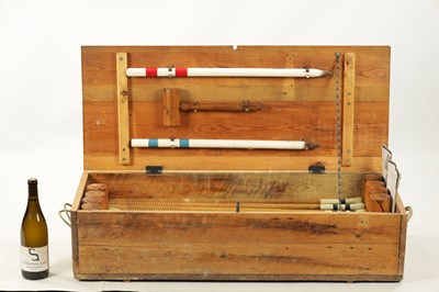 Lot 991 - AN EDWARDIAN CROQUET SET