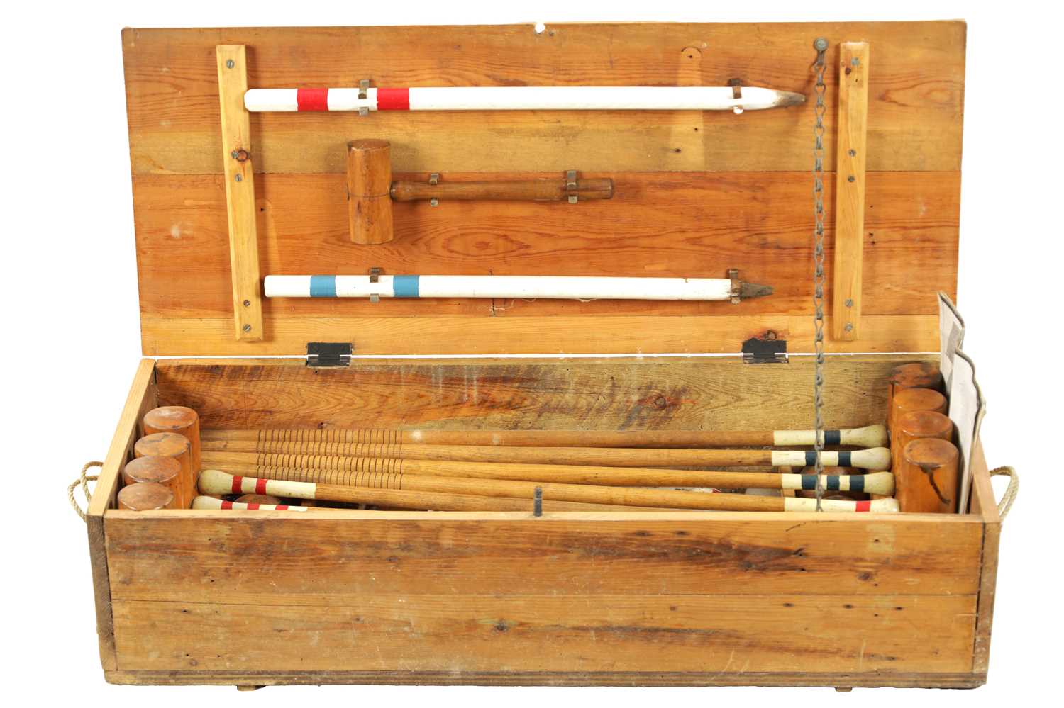 Lot 991 - AN EDWARDIAN CROQUET SET