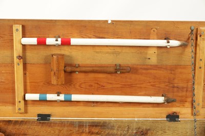 Lot 991 - AN EDWARDIAN CROQUET SET