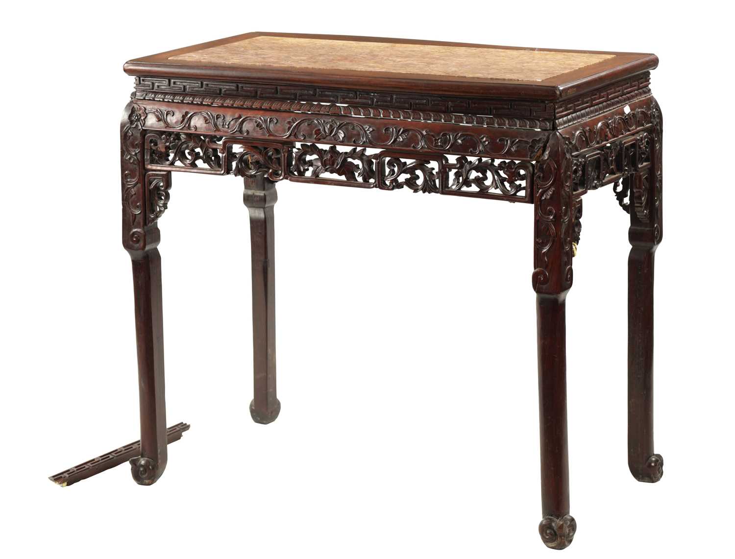 Lot 130 - A 19TH CENTURY CHINESE HARDWOOD ALTAR TABLE