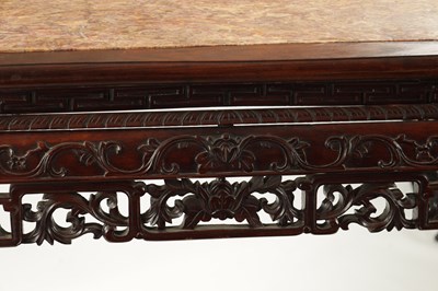 Lot 130 - A 19TH CENTURY CHINESE HARDWOOD ALTAR TABLE