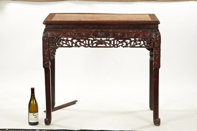 Lot 130 - A 19TH CENTURY CHINESE HARDWOOD ALTAR TABLE