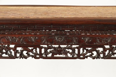 Lot 130 - A 19TH CENTURY CHINESE HARDWOOD ALTAR TABLE