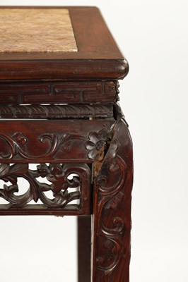 Lot 130 - A 19TH CENTURY CHINESE HARDWOOD ALTAR TABLE