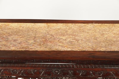 Lot 130 - A 19TH CENTURY CHINESE HARDWOOD ALTAR TABLE