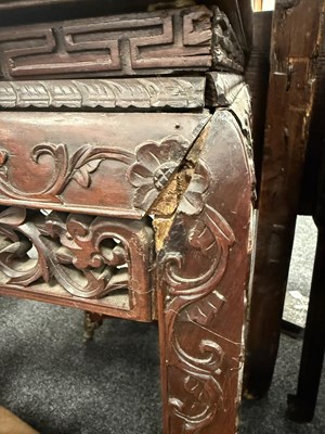 Lot 130 - A 19TH CENTURY CHINESE HARDWOOD ALTAR TABLE