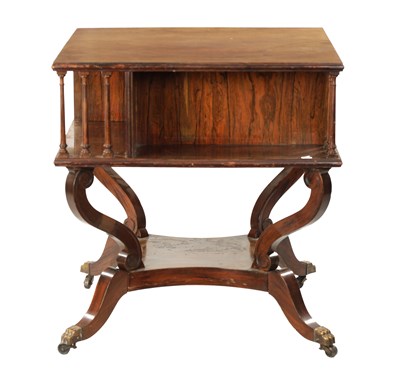 Lot 1477 - A LATE 19TH CENTURY ROSEWOOD LIBRARY TABLE