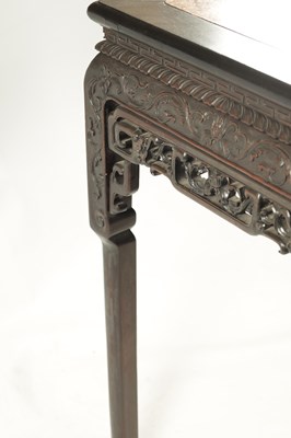 Lot 542 - A 19TH CENTURY CHINESE HARDWOOD ALTAR TABLE
