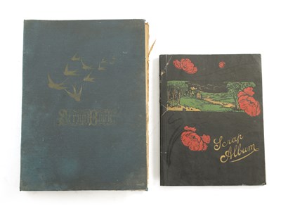 Lot 834 - A LATE 19TH/EARLY 20TH CENTURY  SCRAP ALBUM