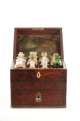 Lot 1253 - AN 18TH CENTURY MAHOGANY CASED APOTHECARY BOX