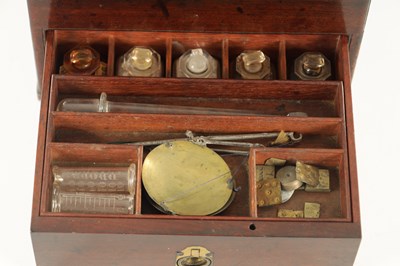 Lot 1253 - AN 18TH CENTURY MAHOGANY CASED APOTHECARY BOX