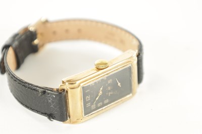 Lot 580 - A VINTAGE 9CT GOLD ROLEX PRINCE 'DOCTORS' GENTLEMAN'S WRISTWATCH WITH RARE BLACK DIAL