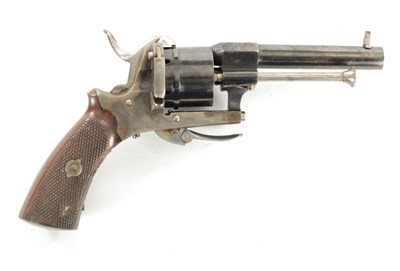 Lot 655 - A BELGIUM SIX SHOT PINFIRE REVOLVER